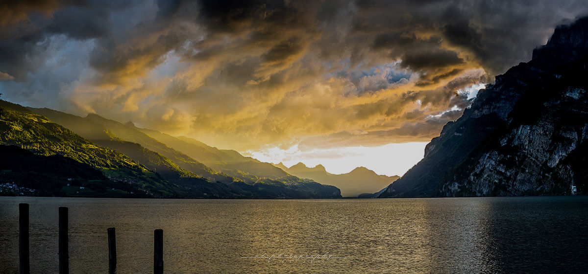 "Sonnenuntergang am Walensee"
