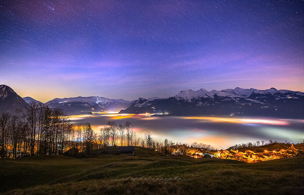 "Leuchtendes Nebelmeer am Triesenberg"