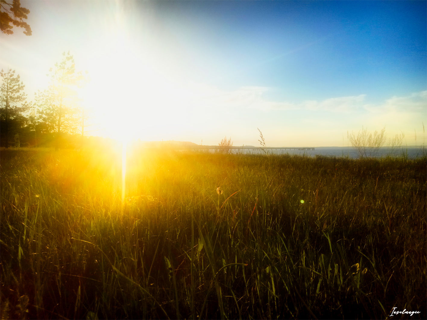 Nr.94 Abendstimmung Binz am Fischerstrand,Blick Richtung Seebrücke/Prorer Wiek