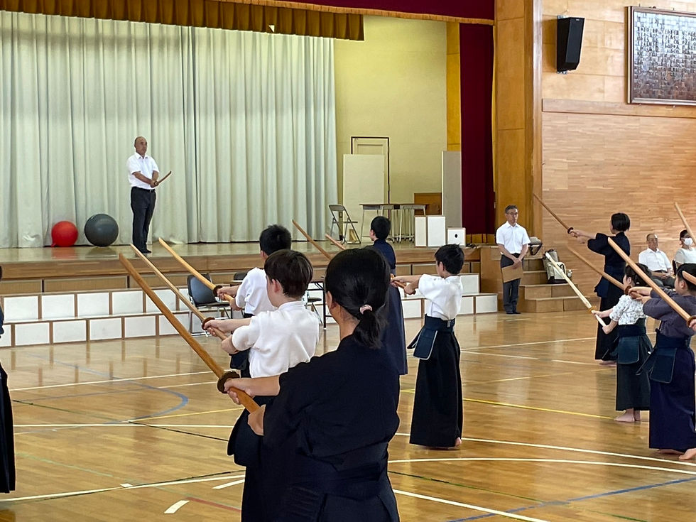 木刀による基本稽古法の審査