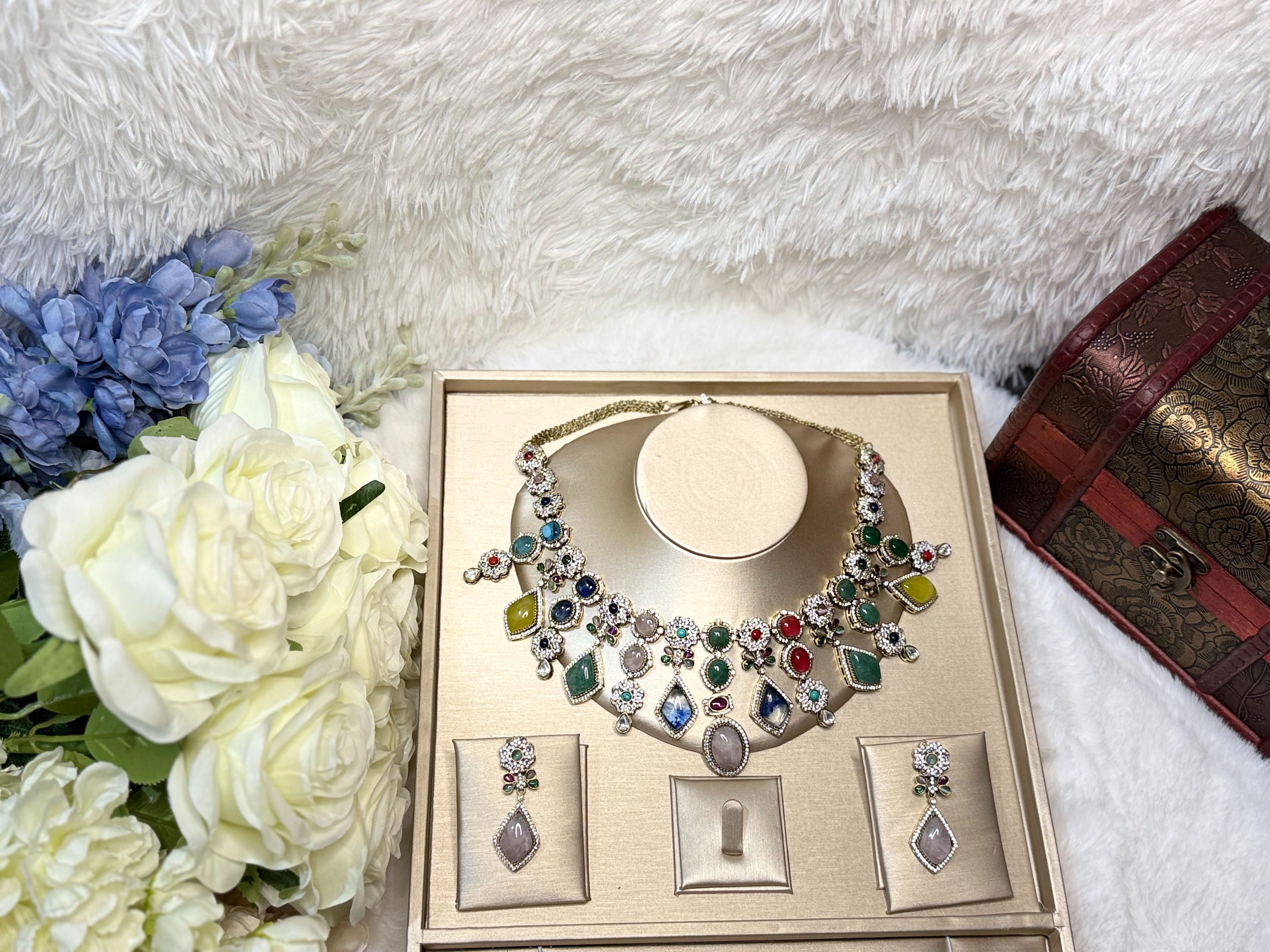 The Navratna Heritage Necklace Set