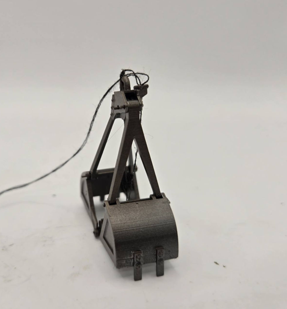 Thumbnail: HO Scale Clamshell Bucket 4ft Wide Posable