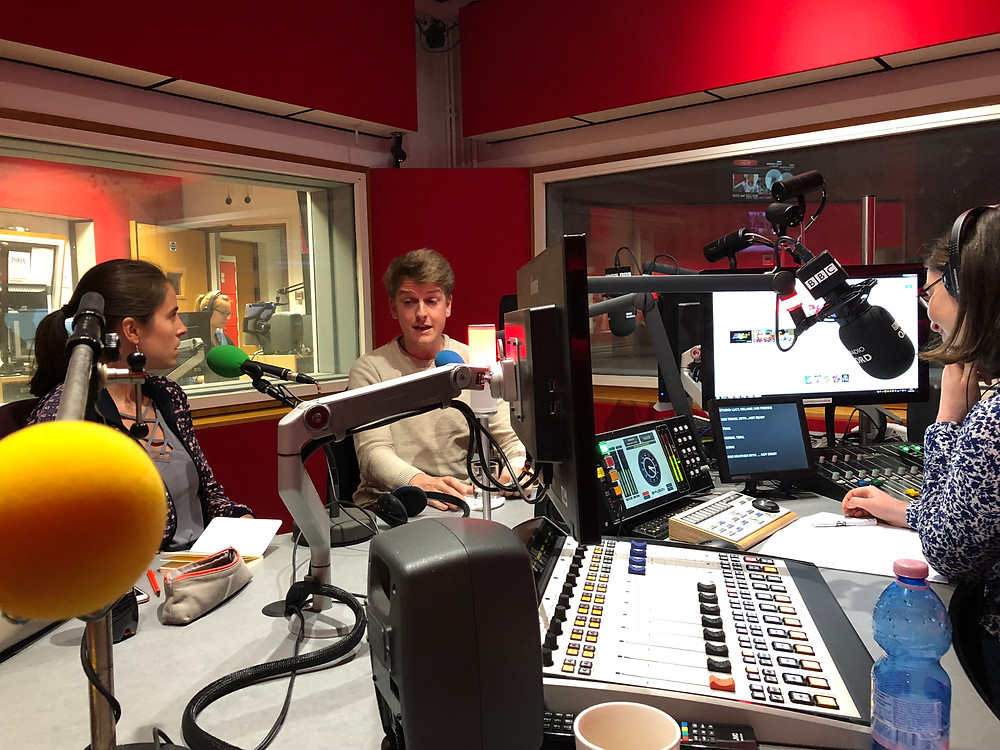lucy eaton and freddie hutchins on bbc radio oxford interview theatre