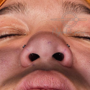 ASTM f136 implant grade titanium paired nostril piercings perfect angle