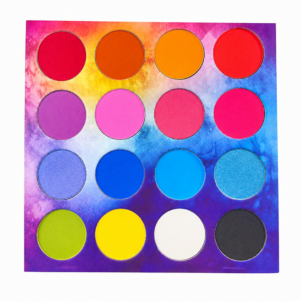 16 X Shades of colorful eyeshadows