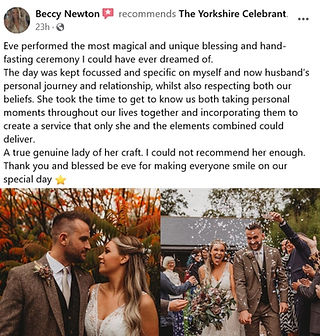 Yorkshire Celebrant Whinstone View