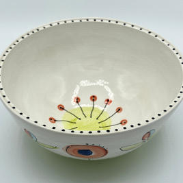 Lime green flower bowl.