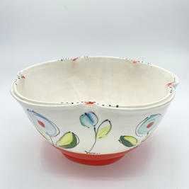 Pinched Rim Flower Bowl