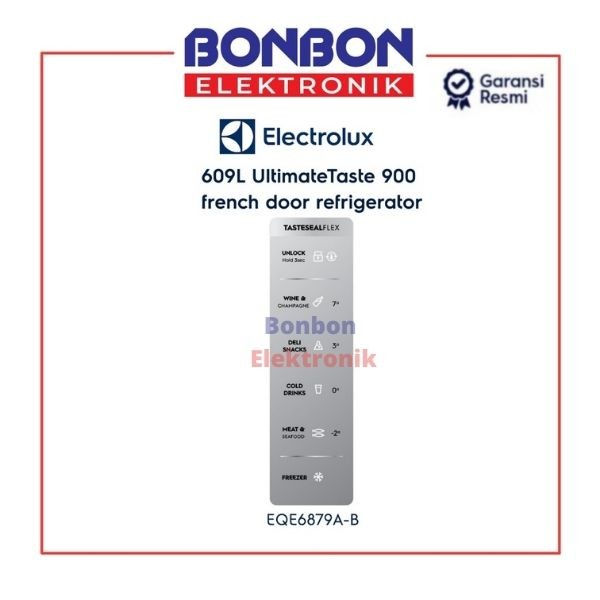 Thumbnail: Electrolux Kulkas French Door EQE6879A-B / Multi Door EQE6879AB 609L