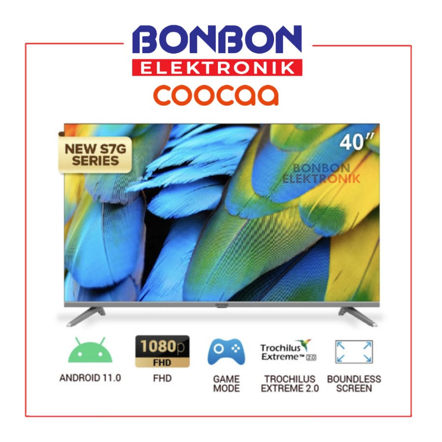 Coocaa LED Smart Android TV 40 Inch 40S7G OS 11 Digital WIFI