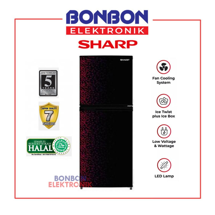 Sharp Kulkas 2 Pintu SJ-316MG-GR / SJ 316 MGGR / SJ316