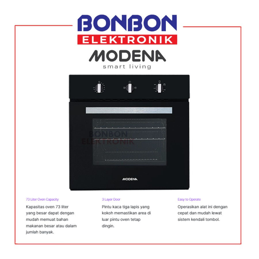 Modena Built-in Electric Oven 73L BO-2763 / BO 2763 Oven Tanam