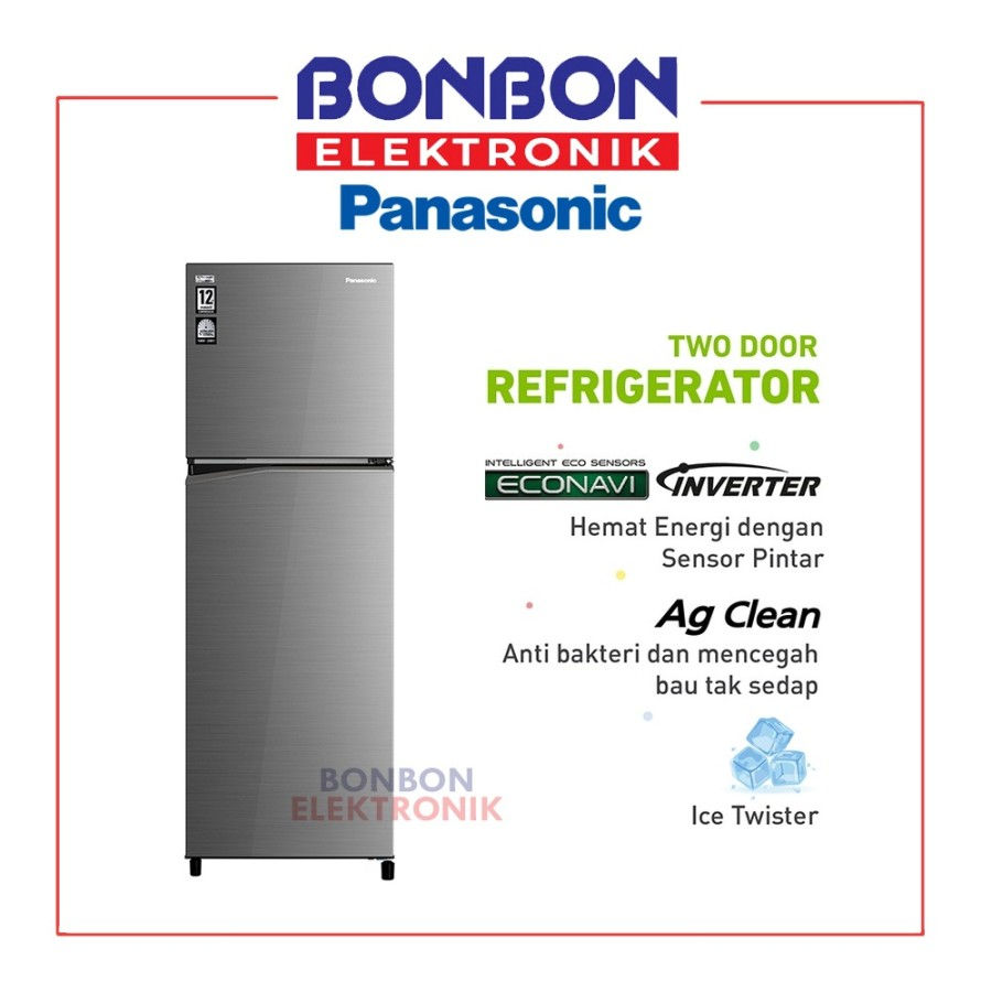 Panasonic Kulkas 2 Pintu 266L NR-BB270V-H / NR BB270V Inverter
