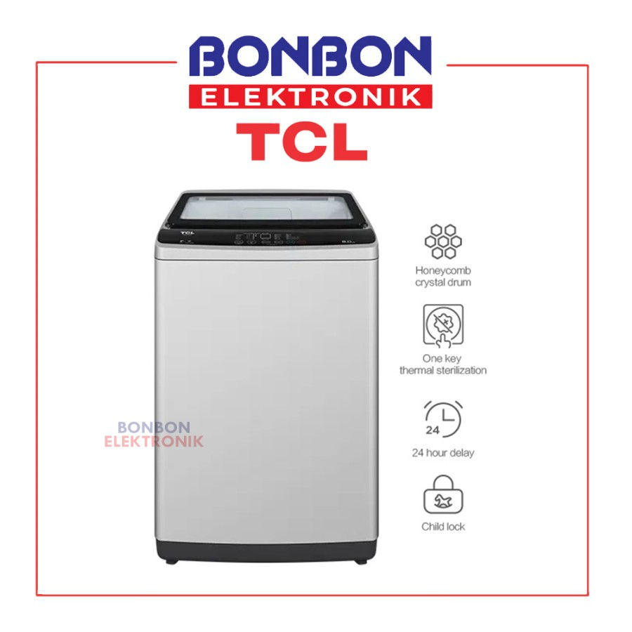 TCL Mesin Cuci Top Loading 1 Tabung 9KG TWA95-20GM / TWA95