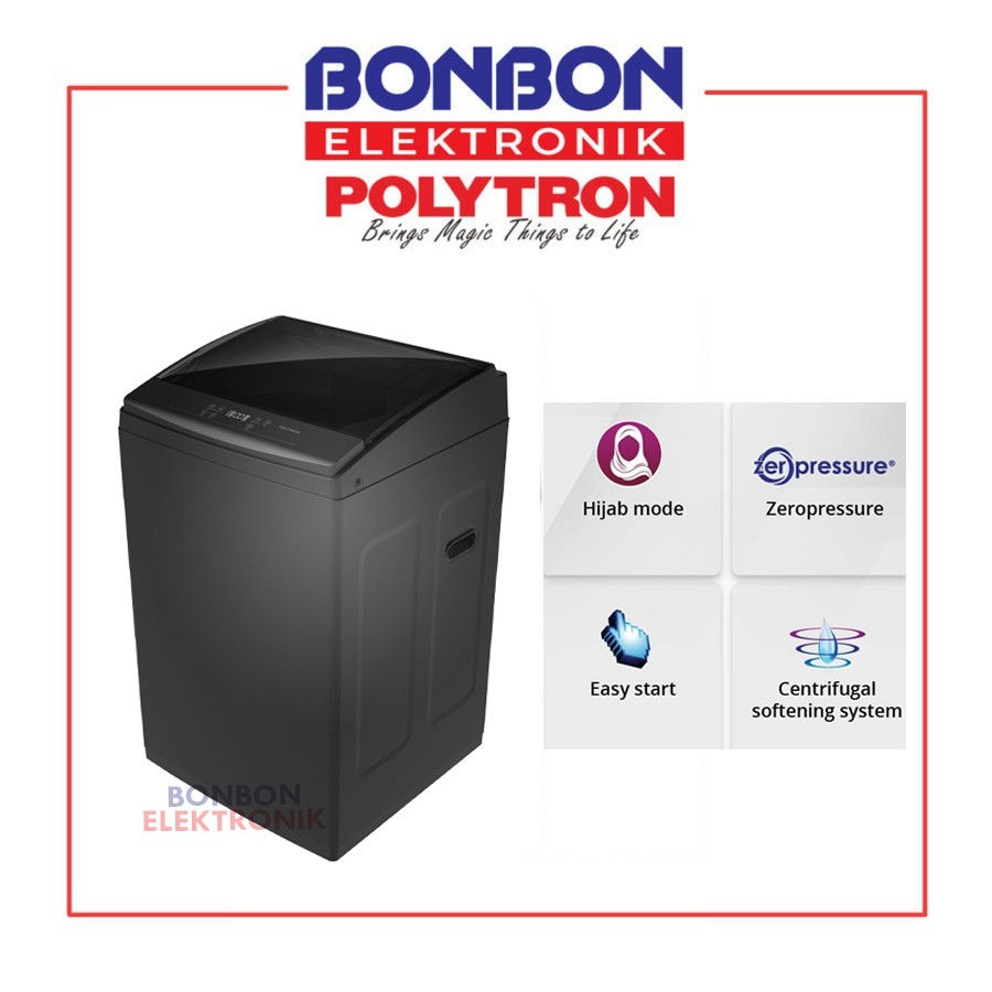Polytron Mesin Cuci 1 Tabung 10KG PAW 10518B / 10518 B / PAW10518
