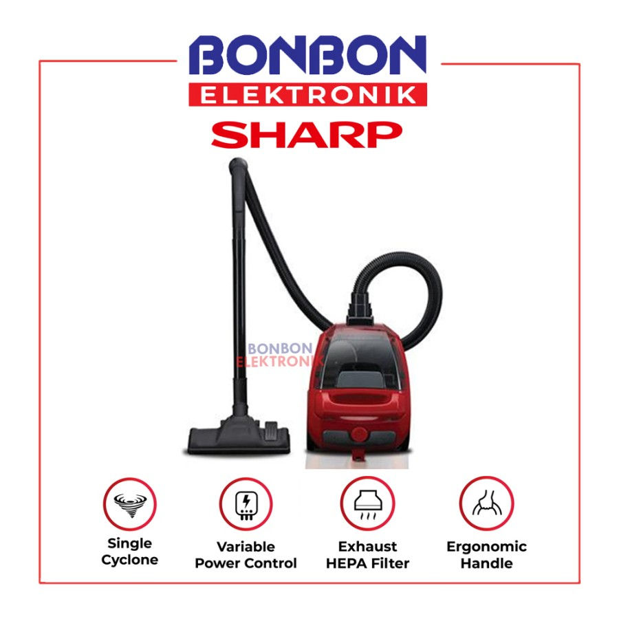 Thumbnail: Sharp Bagless Vacuum Cleaner EC-NS18-BK/RD 450 Watt