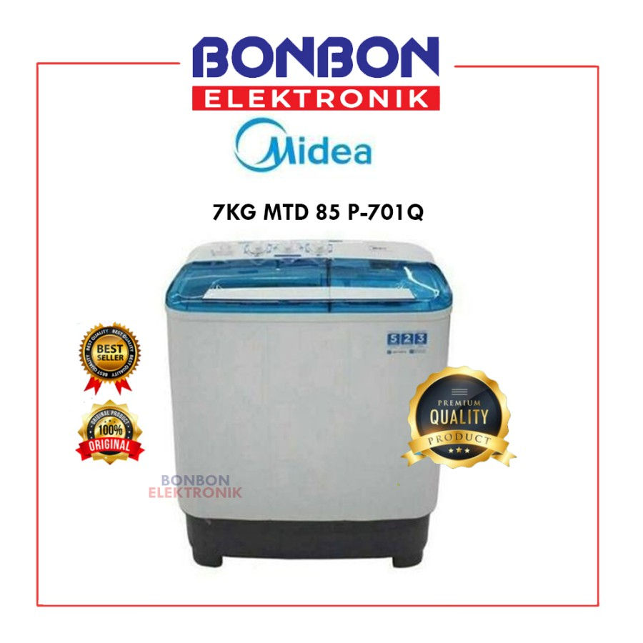 Midea Mesin Cuci 2 Tabung 7KG MTD 85 P-701Q / MTD85P701Q