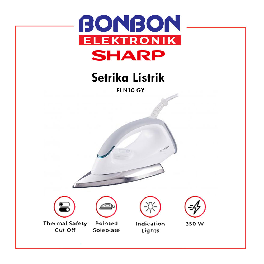 Sharp Setrika Listrik Setrika DRY IRON EI N10 WH/GY