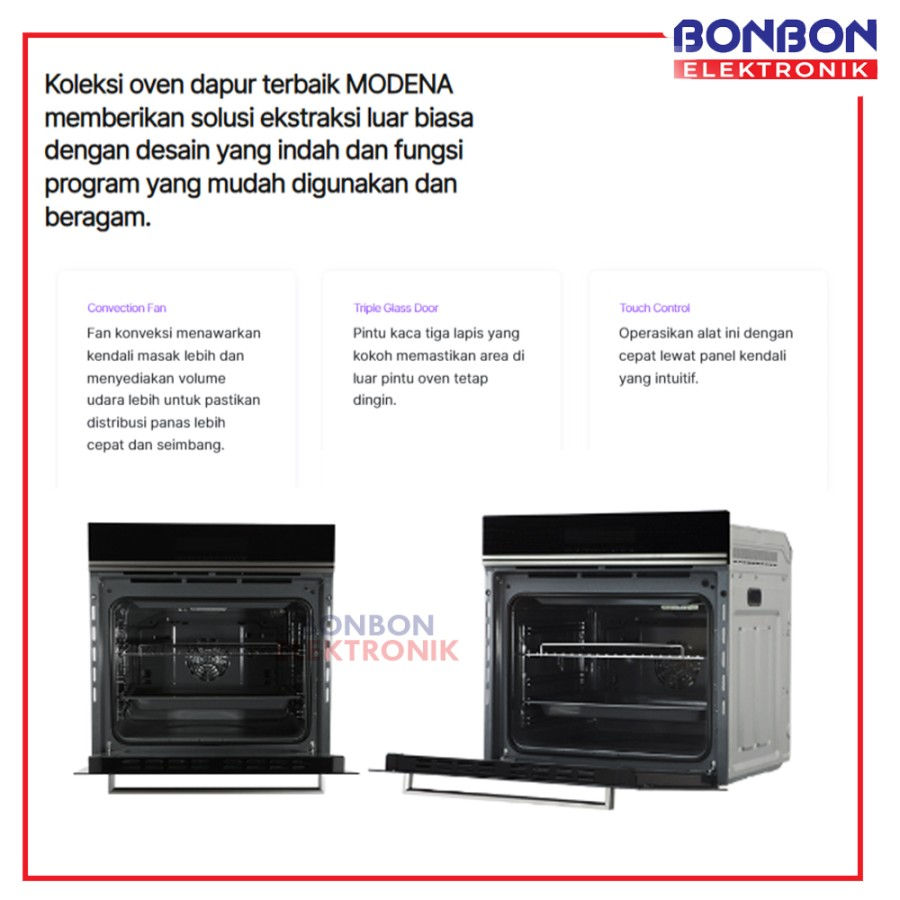 Thumbnail: Modena Built-in Electric Oven 67L BO-6633 / BO 6633 Oven Tanam