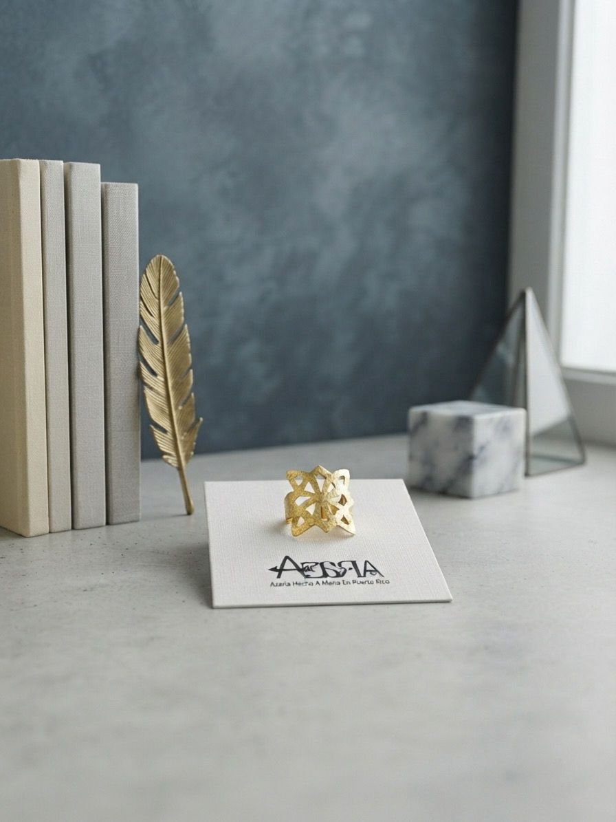 Thumbnail: Stella Nova Collection Earring,Necklace and Ring 24k Plated Set 