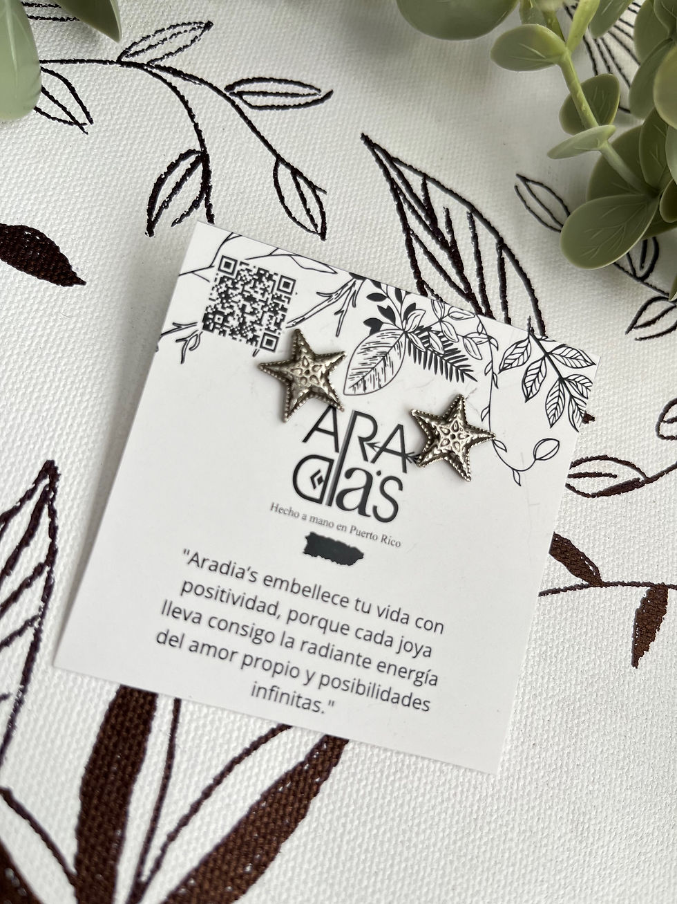 Mandala Unique 950 Star Earrings 