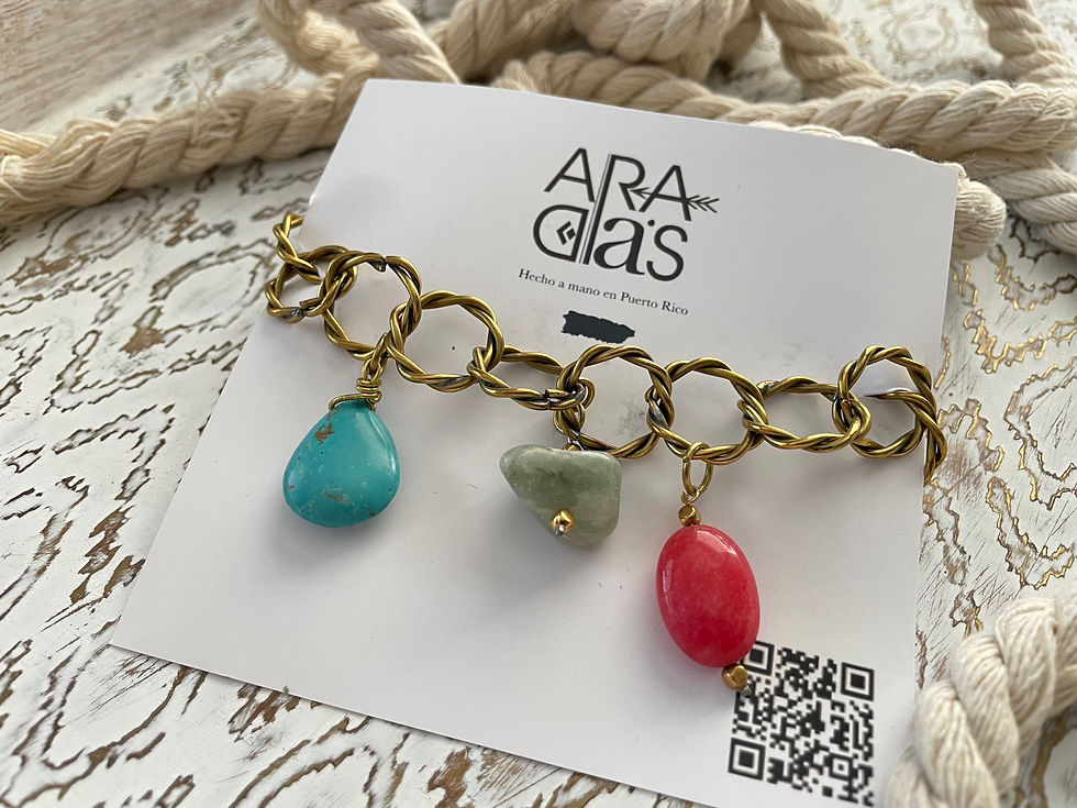 Handmade Unoque Brass Gemm Bracelet 