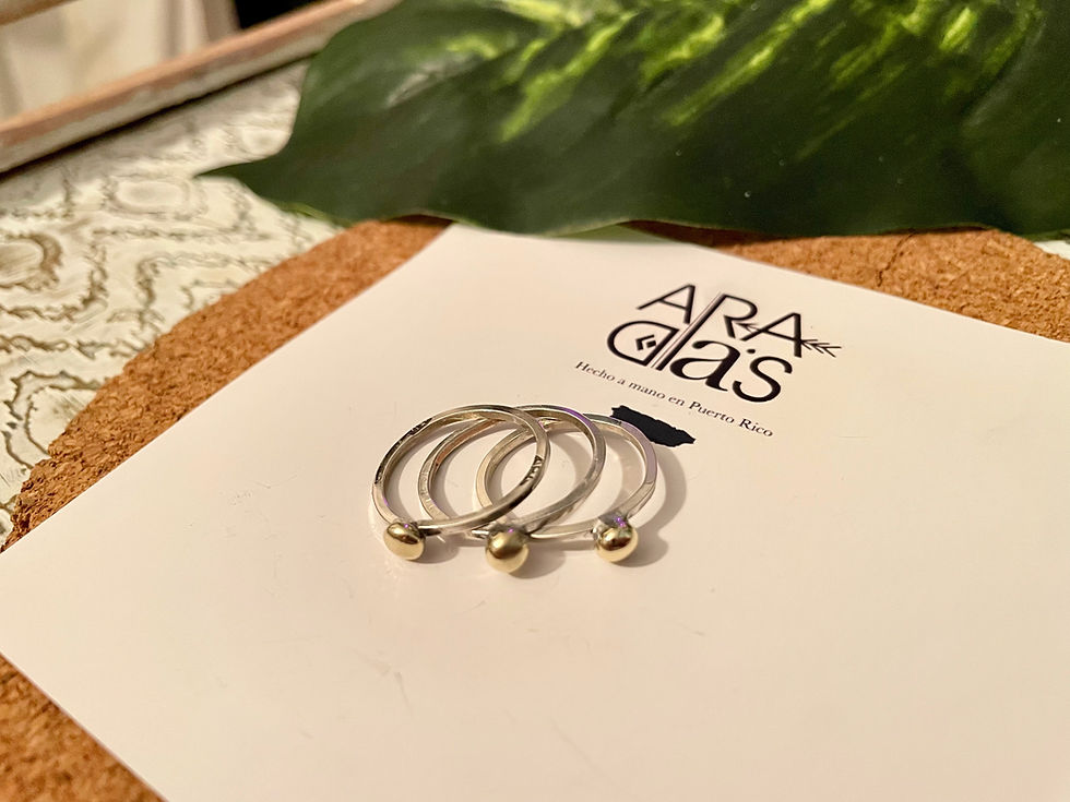 One Silver 925 Gold Bud Ring