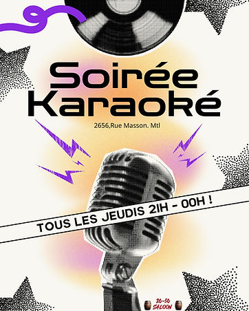 Publication Instagram Annonce Evènement Festif Soirée Karaoké Musique Bar Animation Collag