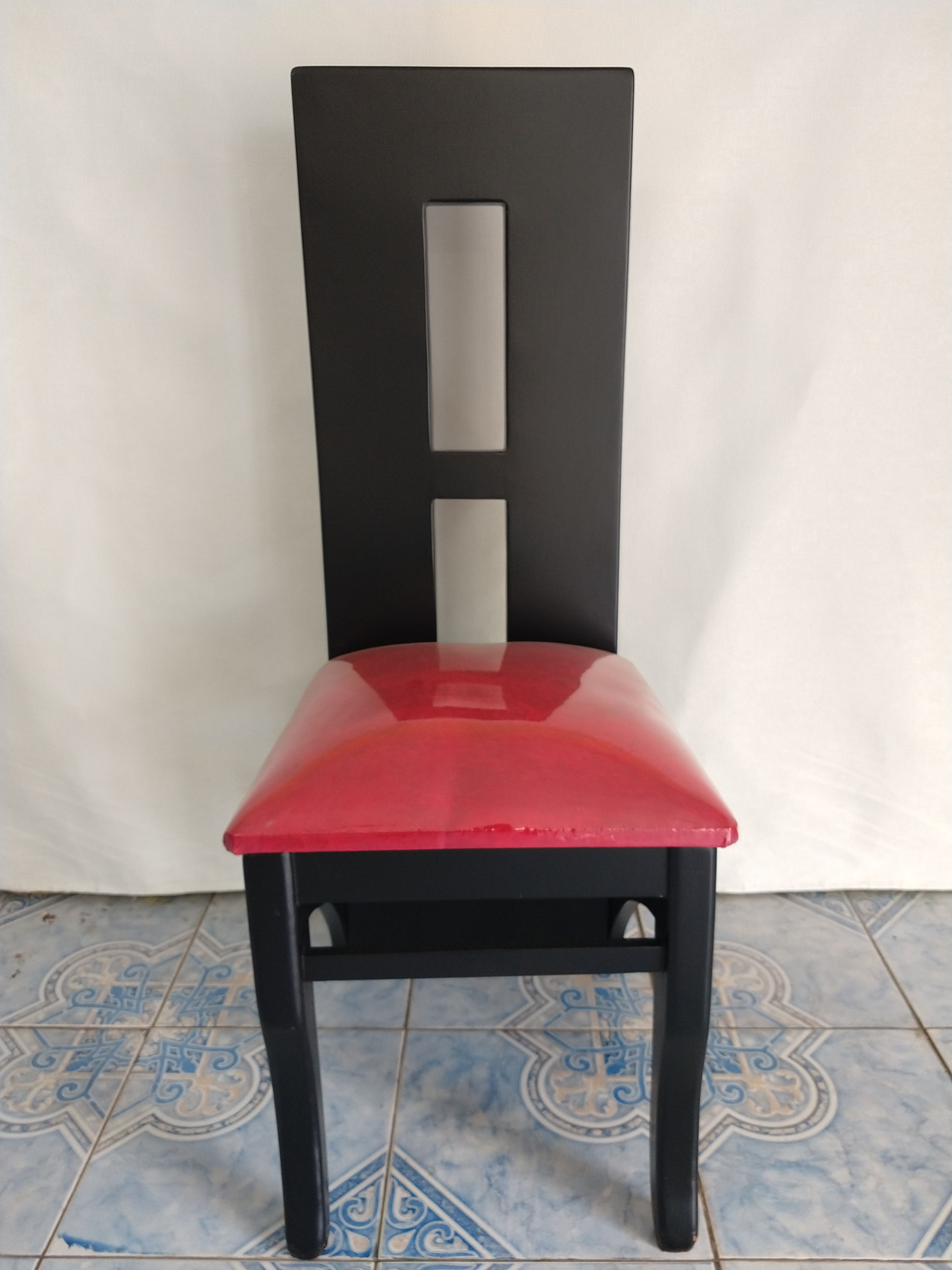 Silla Lineal Para Comedor De Madera