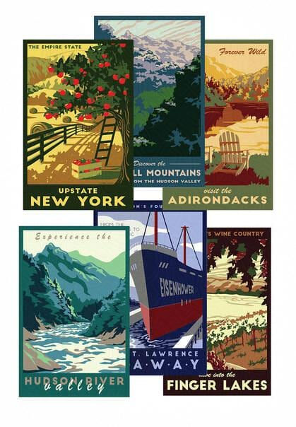 Retro Travel Poster Set: Choose Any 3 Three Vintage Style Prints