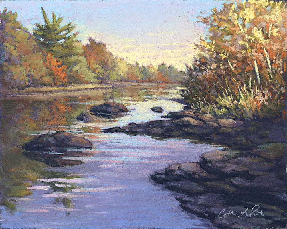 "Cooling Off" River Rocks Landscape Painting
