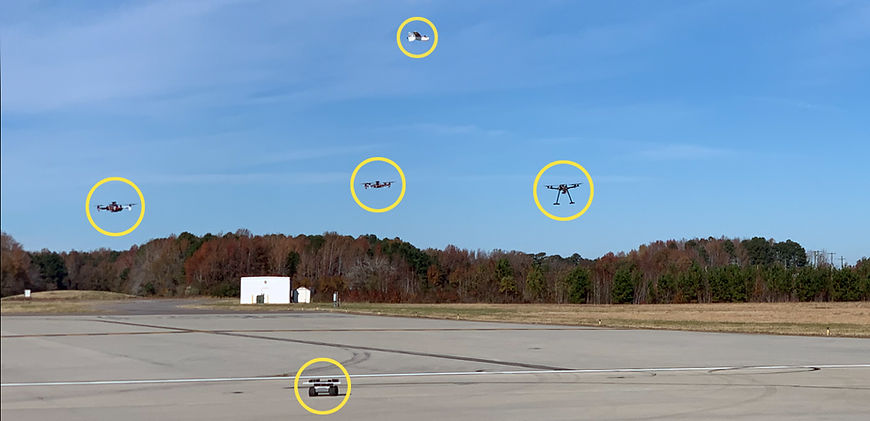 Image depicting multi-domain vehicles in action
