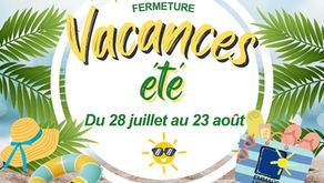 Fermeture estivale de l'association