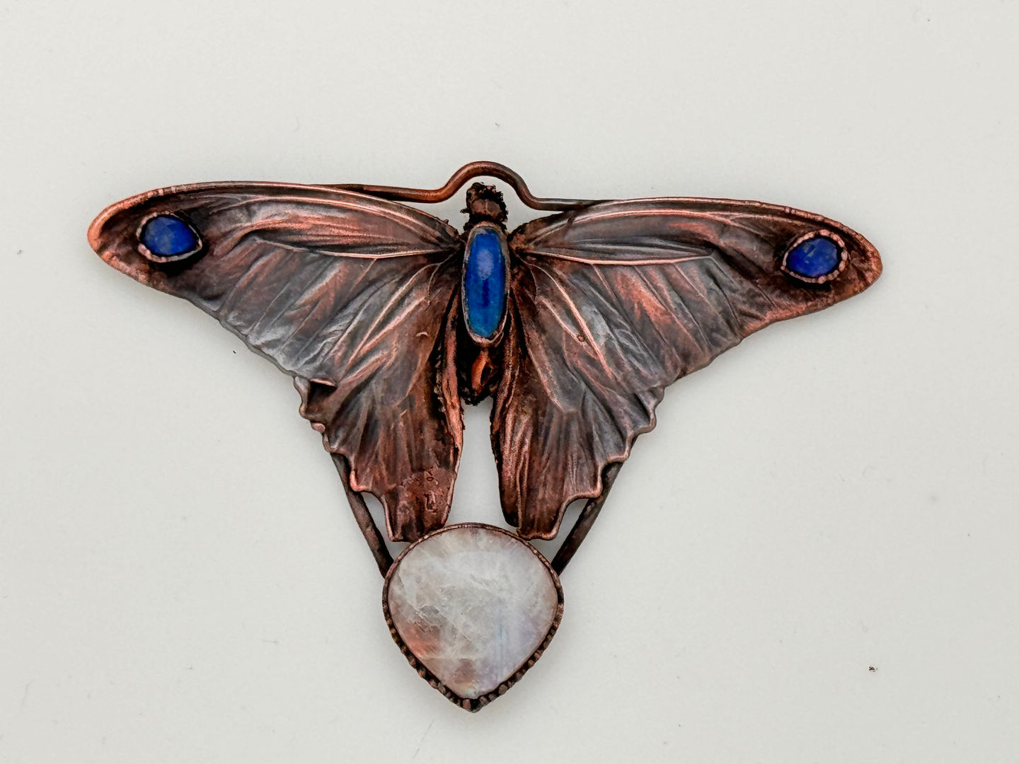 Butterfly, Rainbow Moonstone, Lapis