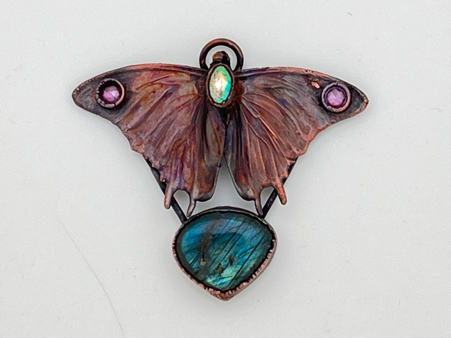Butterfly, Labradorite, Dichroic Glass