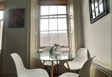 Airbnb living room clean and welcoming for new guests with fresh furnishings and polished surfaces