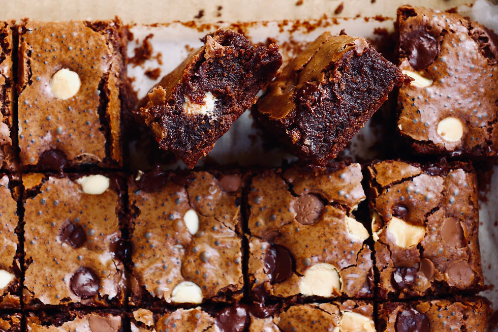 Thumbnail: Triple Chocolate Belgian Dark Choc Fudge Brownies