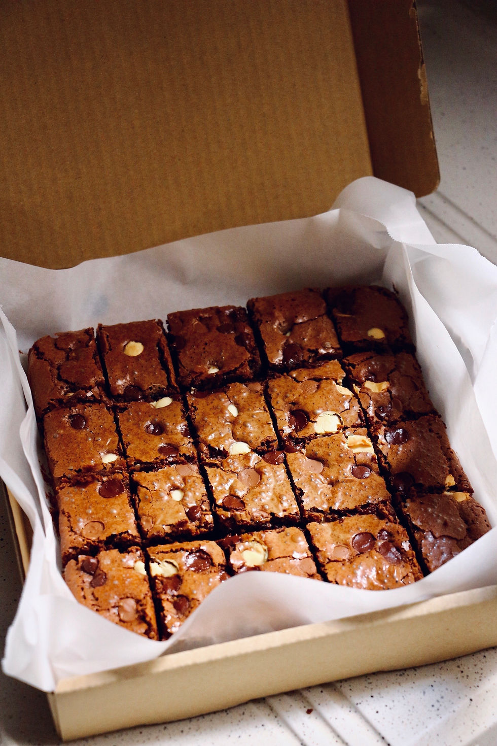 Thumbnail: Triple Chocolate Belgian Dark Choc Fudge Brownies