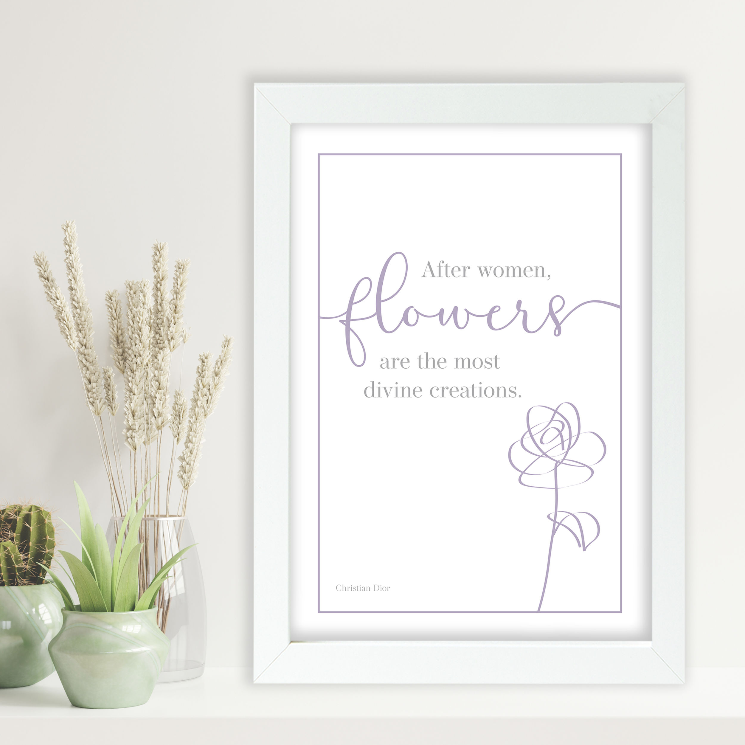 Christian Dior Quote Print