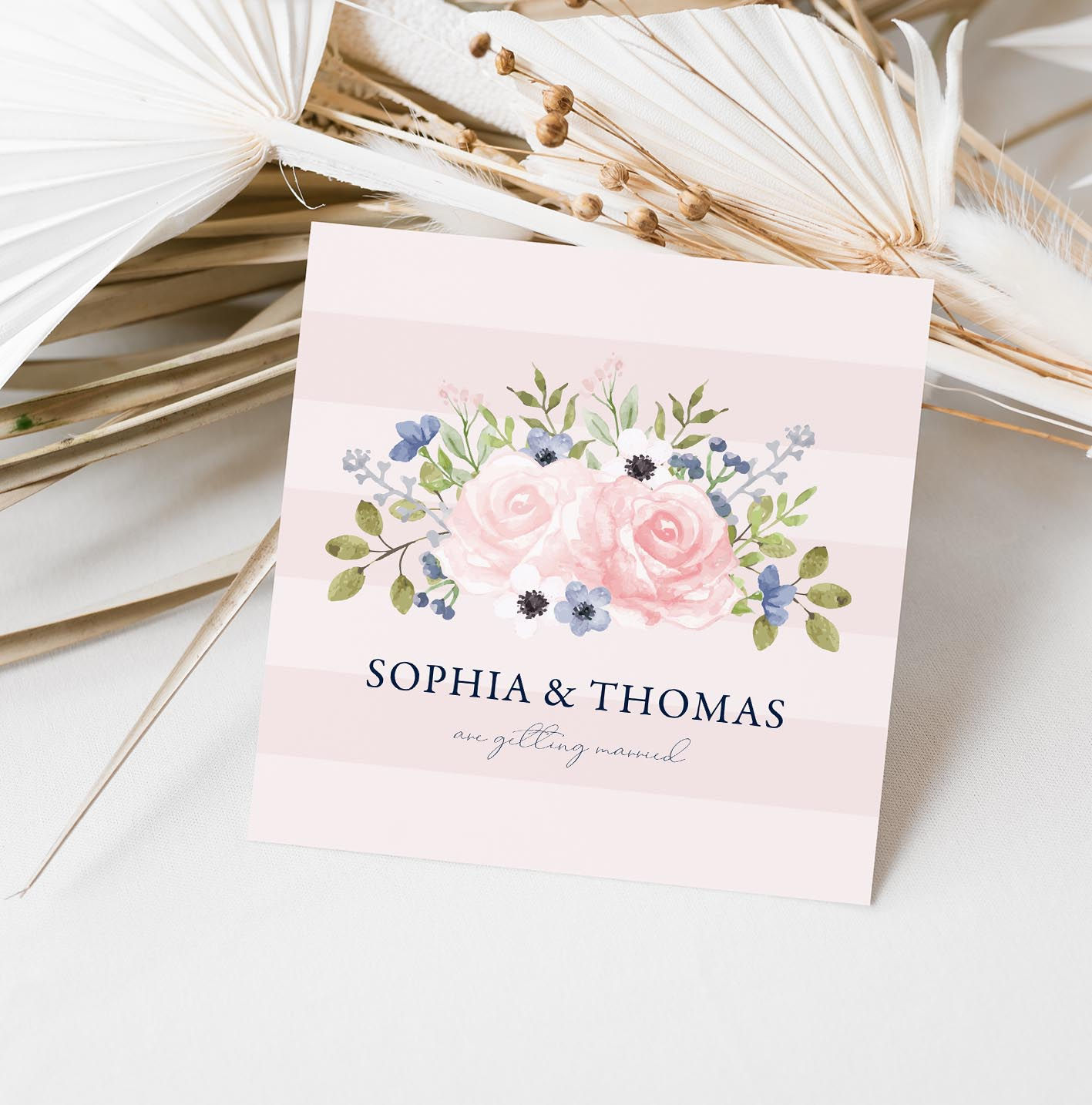 Fleur Folded Evening Invitation