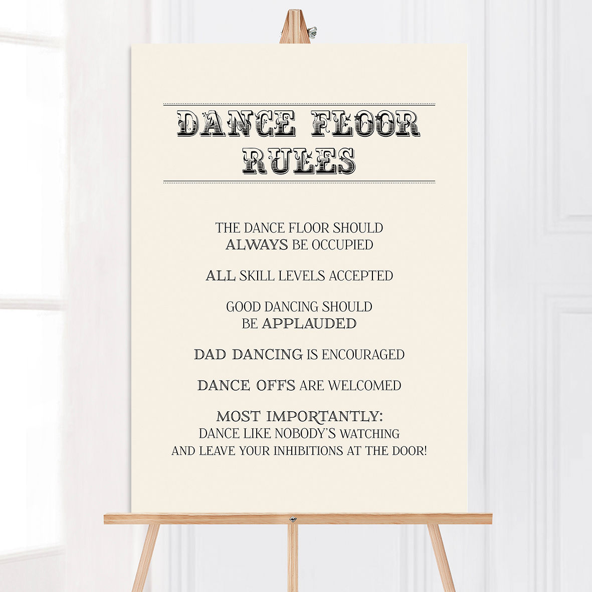 Betty Dance Floor Sign