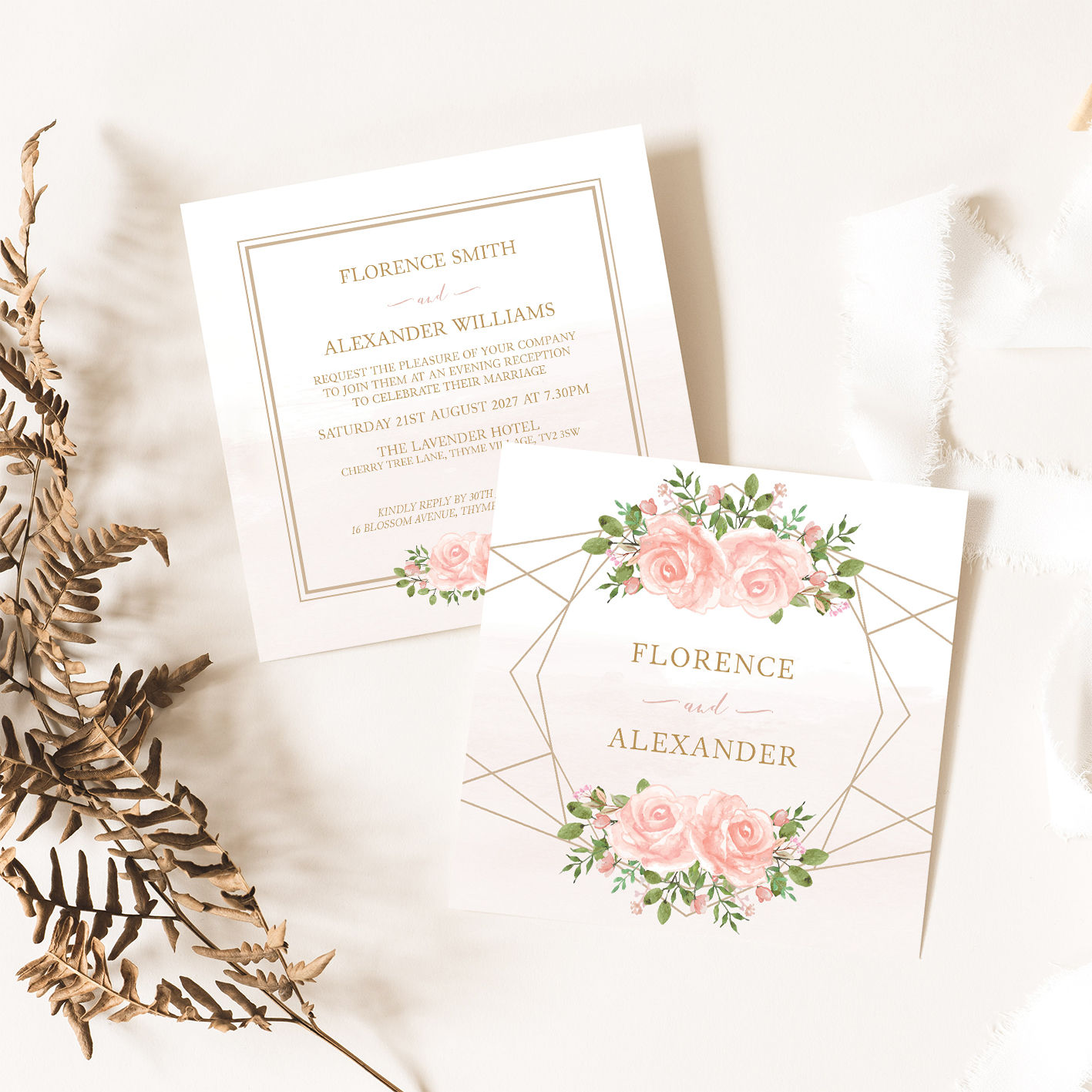 Rachel Flat Evening Invitation