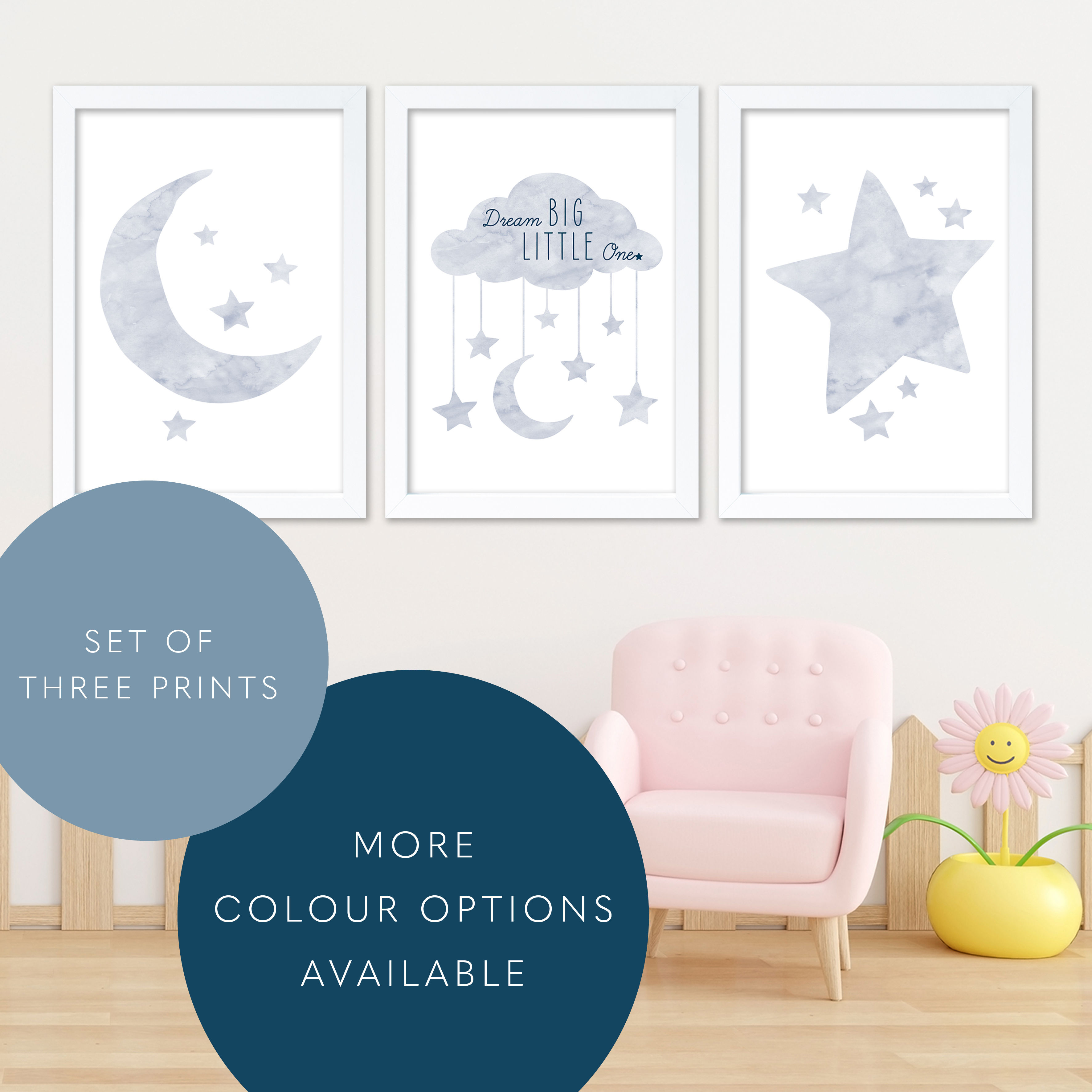 Dream Big Little One Trio Print Set