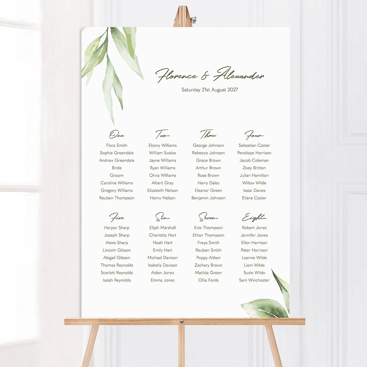 Quinn Table/Seating Plan