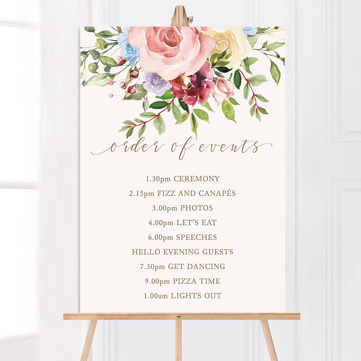 Olivia Order of the Day Sign
