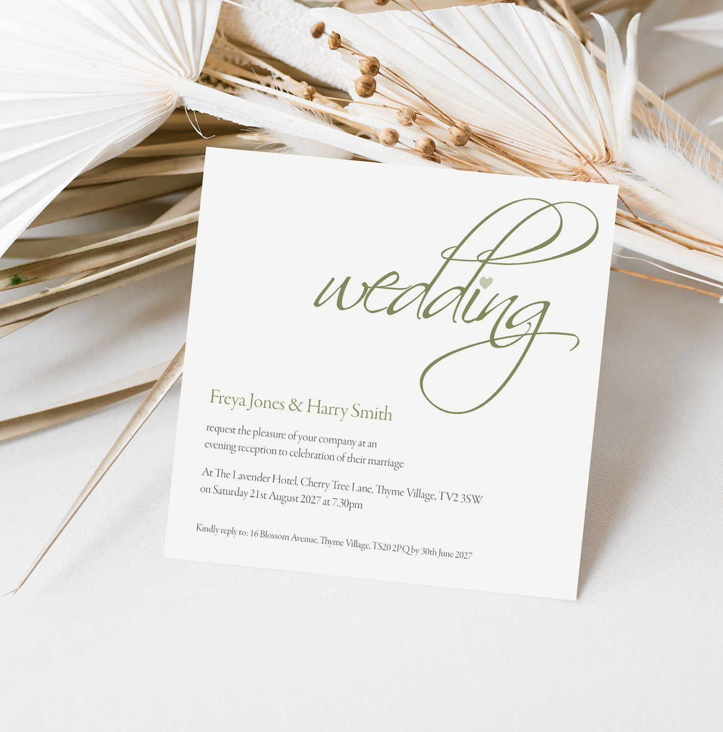 Grace Flat Evening Invitation