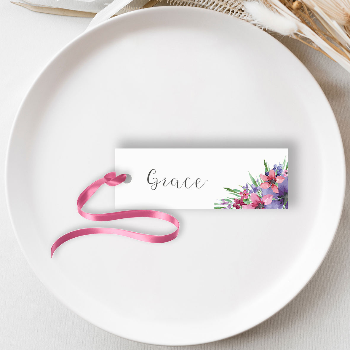 Flora Place Setting Name Tag