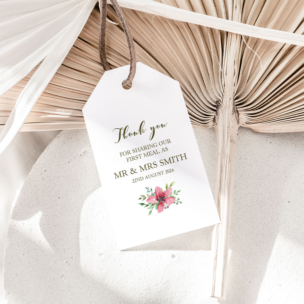 Belle Thank You/First Meal Tag