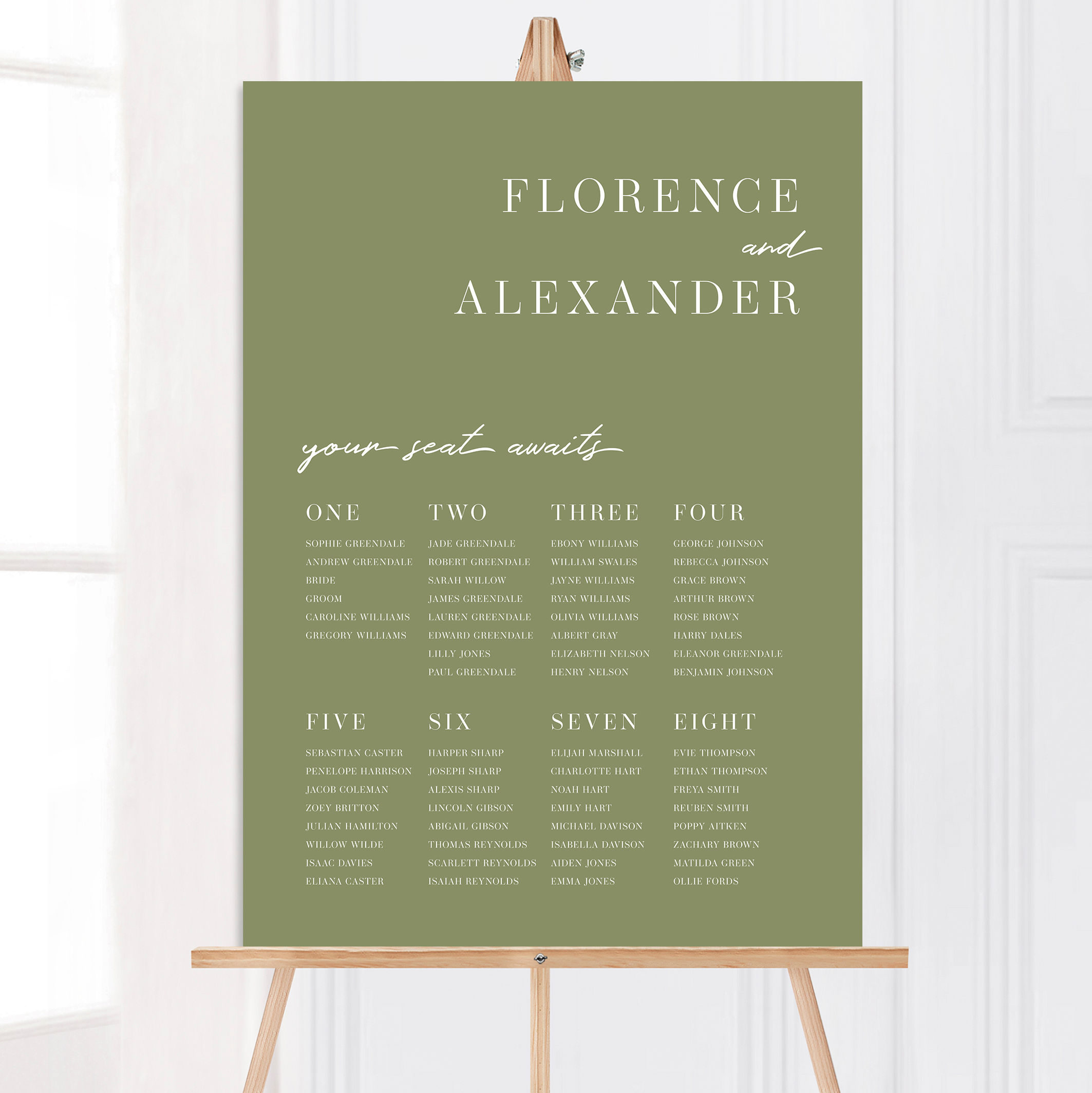 Kinsley Table/Seating Plan