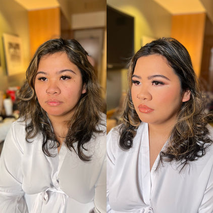 Soft Glam Bridal Makeup on medium skin